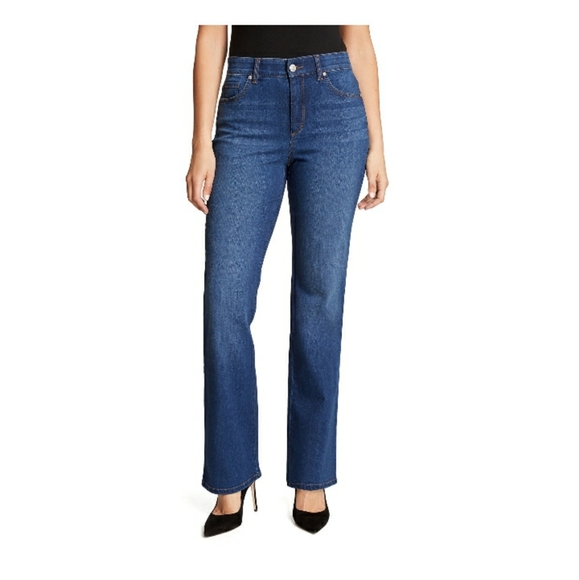 Gloria Vanderbilt High Rise Relaxed Straight Leg Petite Jeans - Picture 1 of 12